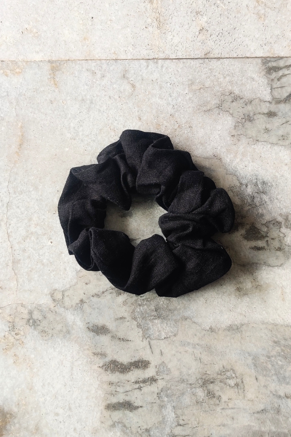 Black Hemp Scrunchie - 图片 2