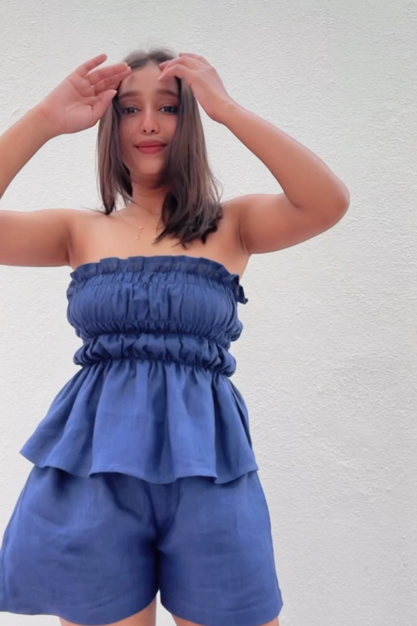 Dark-Blue Gelato Top & Shorts Set