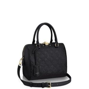 LV Speedy Bandouliere 30 Monogram Empreinte Leather Noir