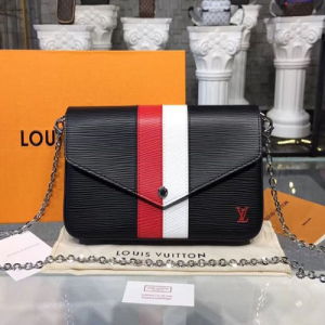 LV Pochette Felicie Epi Leather Noir