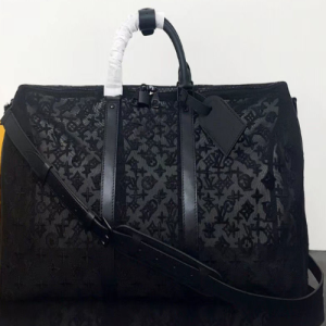 LV Abloh Keepall Bandouliere 50 Mesh Monogram