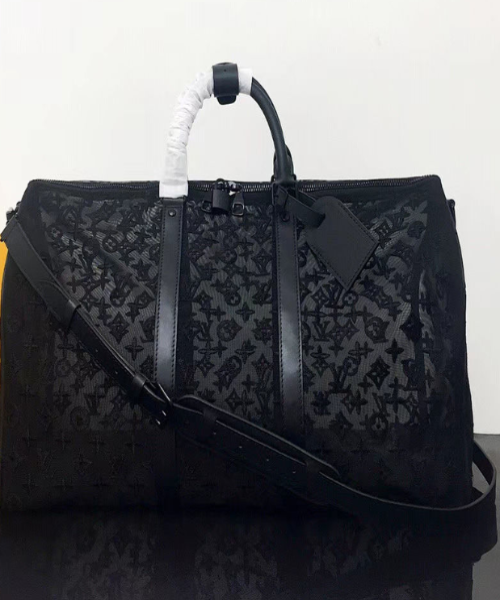 LV Abloh Keepall Bandouliere 50 Mesh Monogram