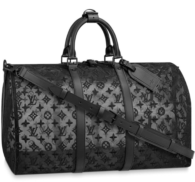LV Abloh Keepall Bandouliere 50 Mesh Monogram - Image 3