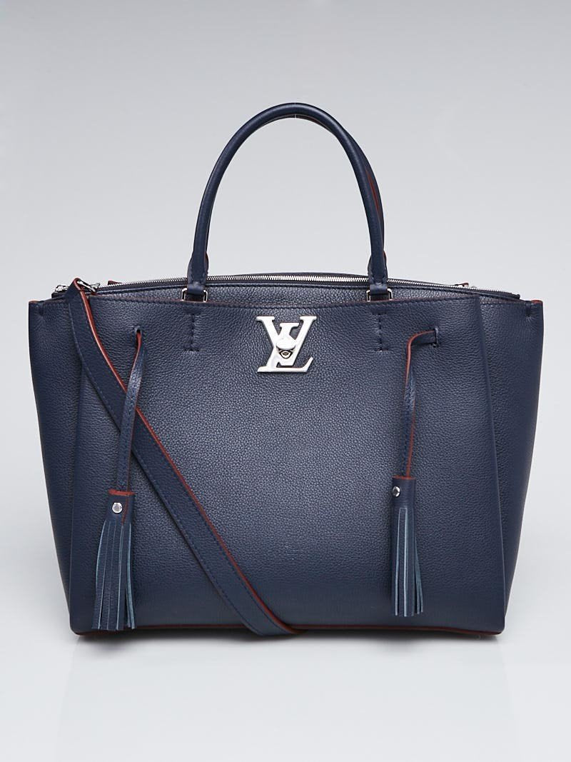 LV Lockmeto Handbag Luxury Leather Marine Rouge - Image 2