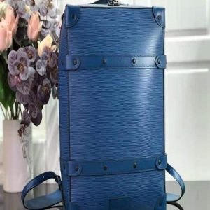 LV Soft Trunk Backpack PM Epi Leather Blue