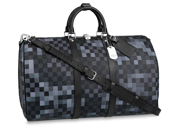 LV Keepall Bandoulière 50 Gray Pixel - Image 2