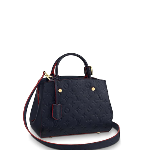 LV Montaigne BB Monogram Empreinte Leather Marine Rouge