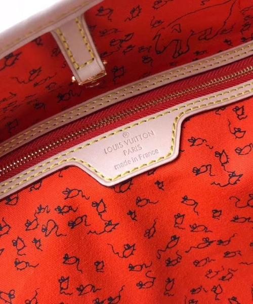 LV Neverfull MM Catogram White/Orange - Image 7