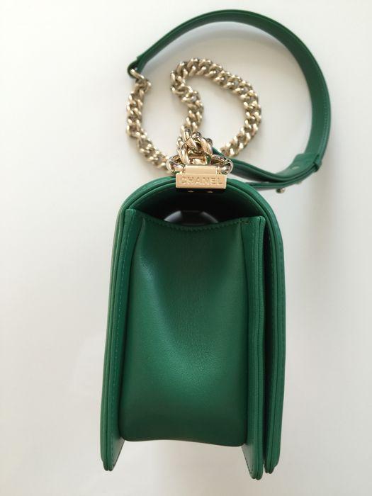 Chanel Boy Medium Handbag Green - Image 2