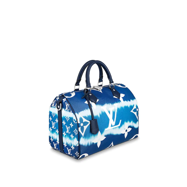 LV Escale Speedy Bandouliere 30 Bleu - Image 3