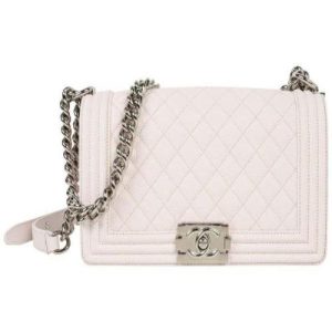 Chanel Boy Medium Handbag White