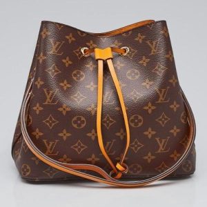 LV NéoNoé Bag Damier Ebene Safran