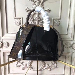 LV Alma PM Bag Patent Leather Black