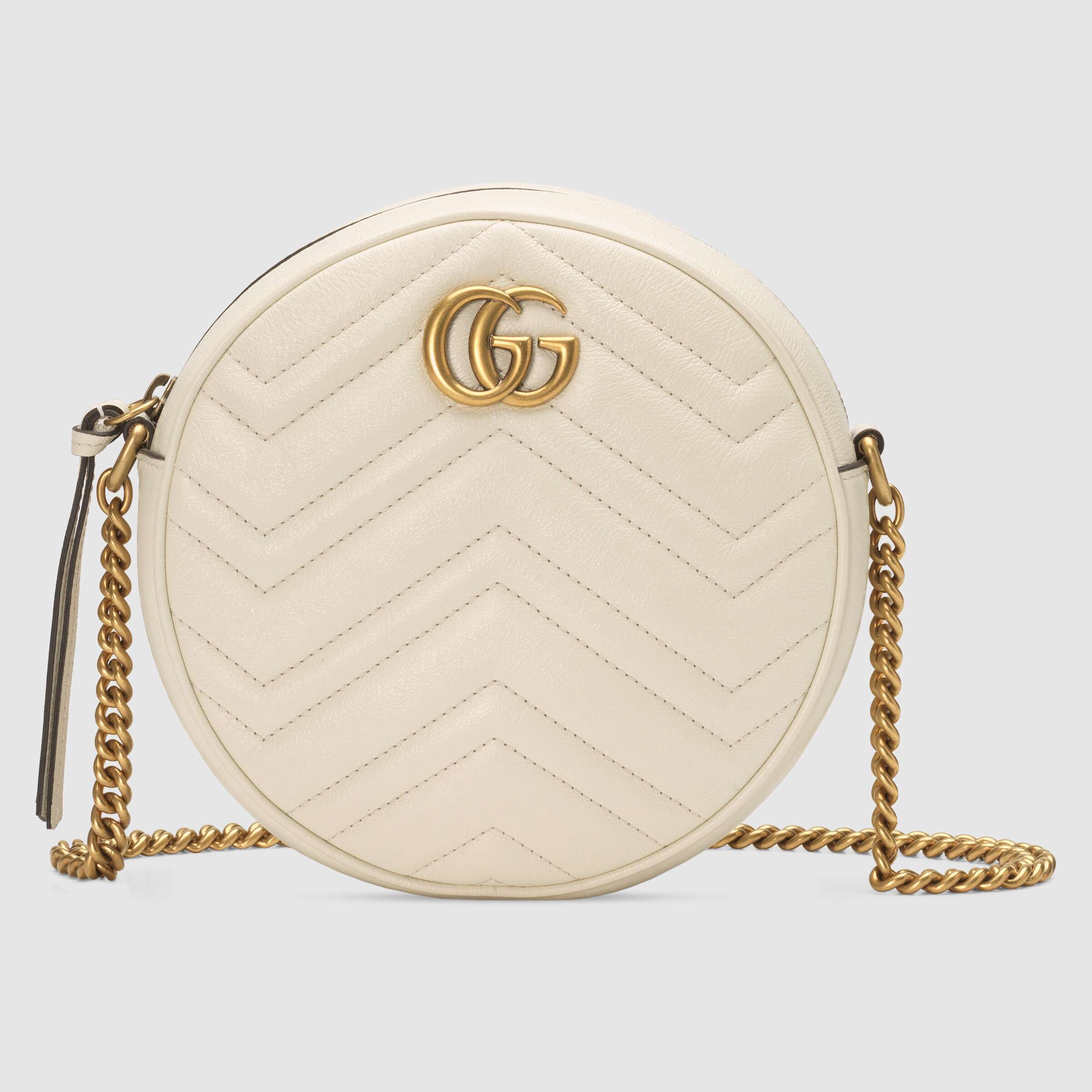 Gucci GG Marmont Mini Round Shoulder Bag White - Image 4