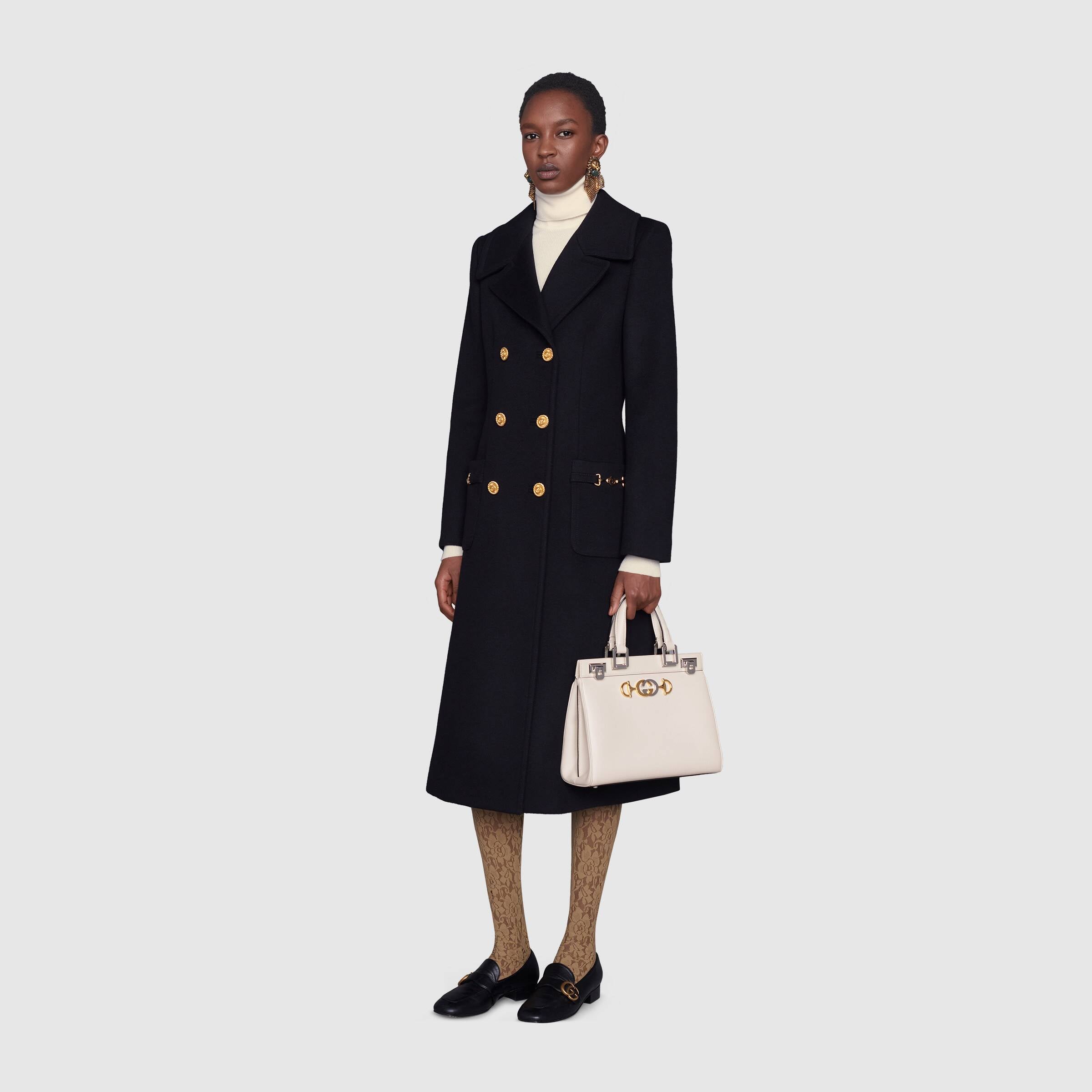 Gucci Zumi Grainy Leather Small Top Handle Bag White - Image 5