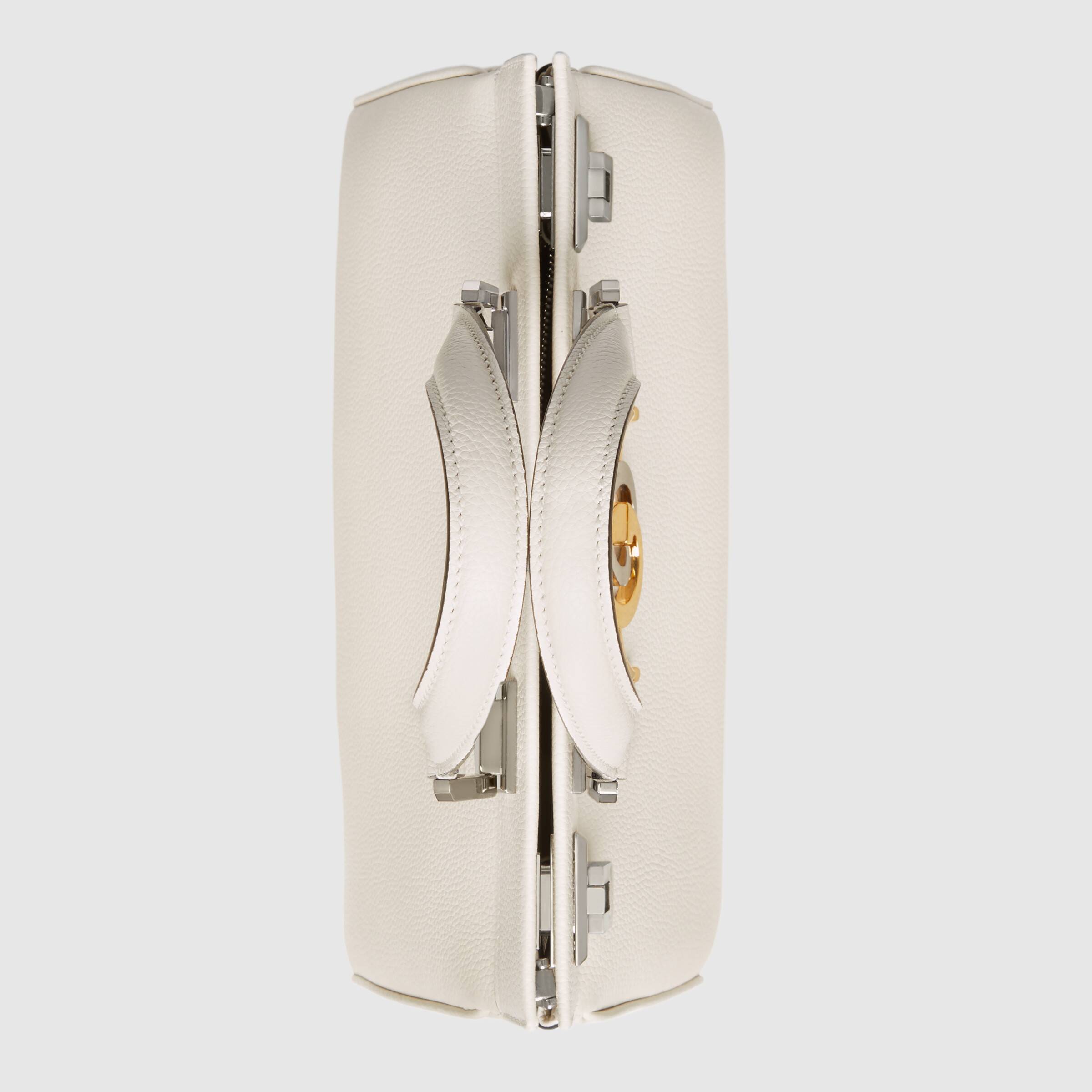Gucci Zumi Grainy Leather Small Top Handle Bag White - Image 6