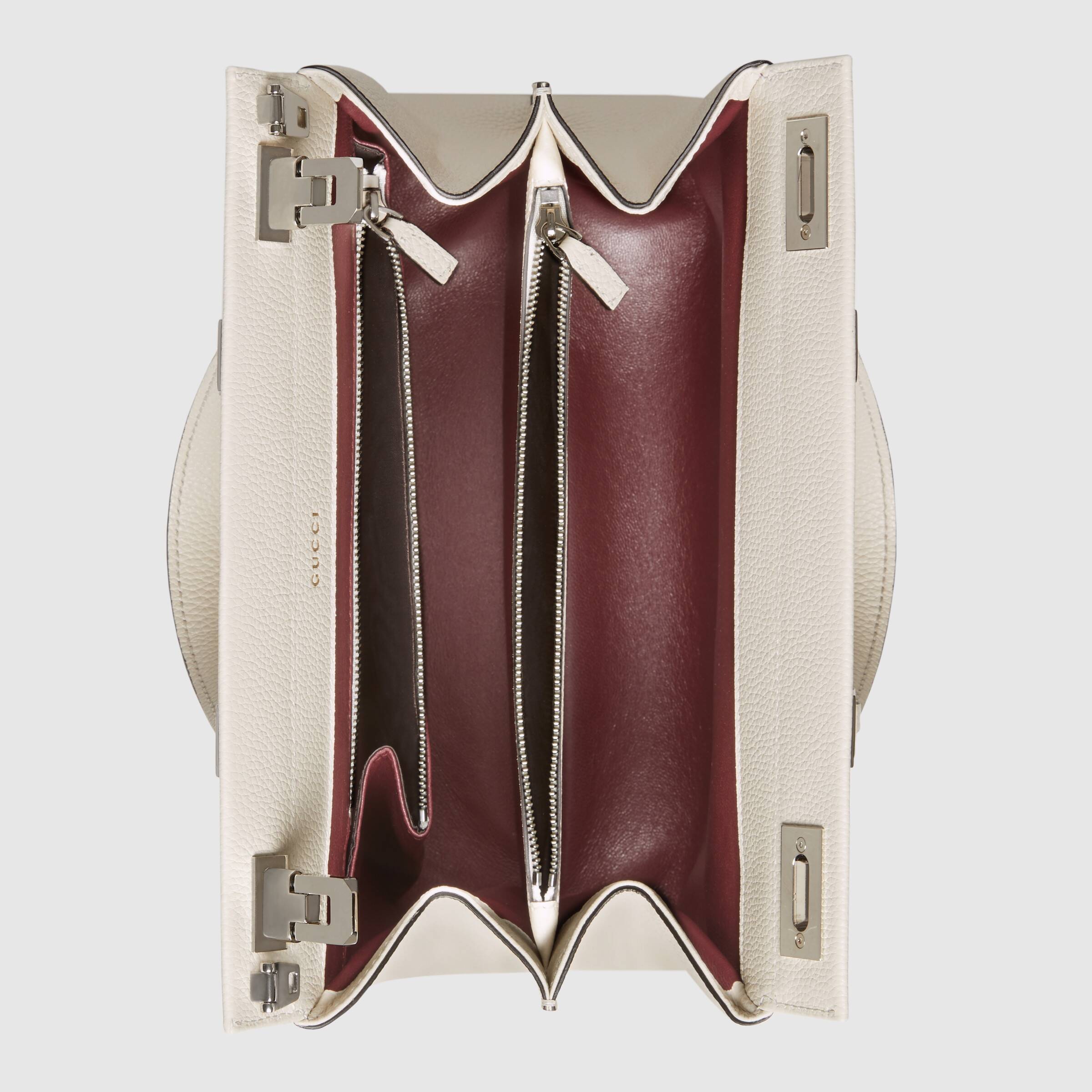 Gucci Zumi Grainy Leather Small Top Handle Bag White - Image 7