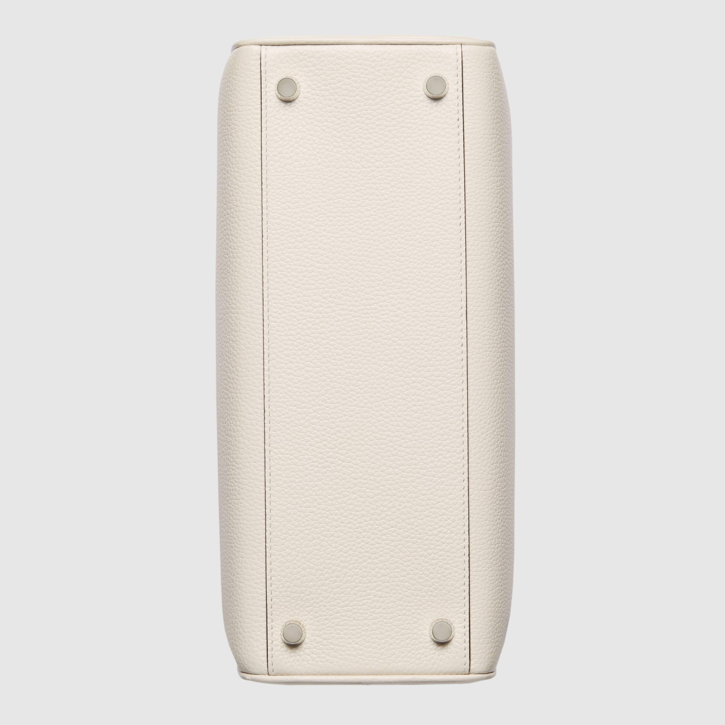 Gucci Zumi Grainy Leather Small Top Handle Bag White - Image 8