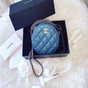 Chanel 19 Clutch With Chain Blue
