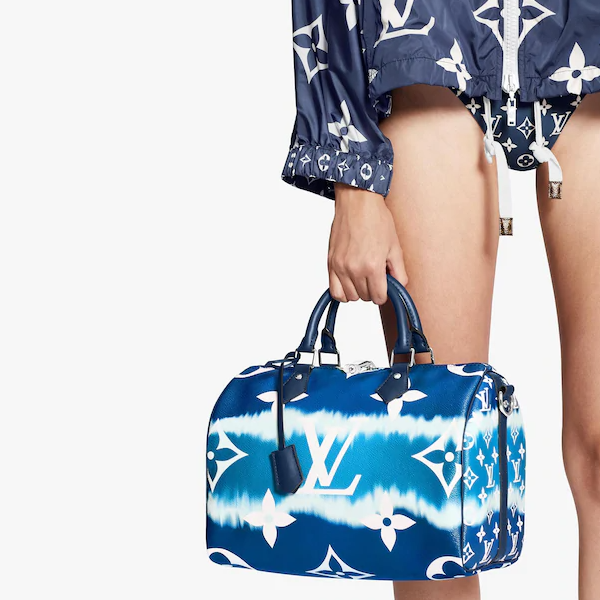 LV Escale Speedy Bandouliere 30 Bleu - Image 5