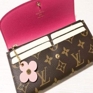LV Emilie Wallet Monogram Rose Ballerine