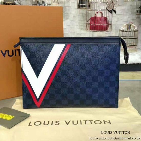 LV Pochette Voyage MM Damier Cobalt Canvas