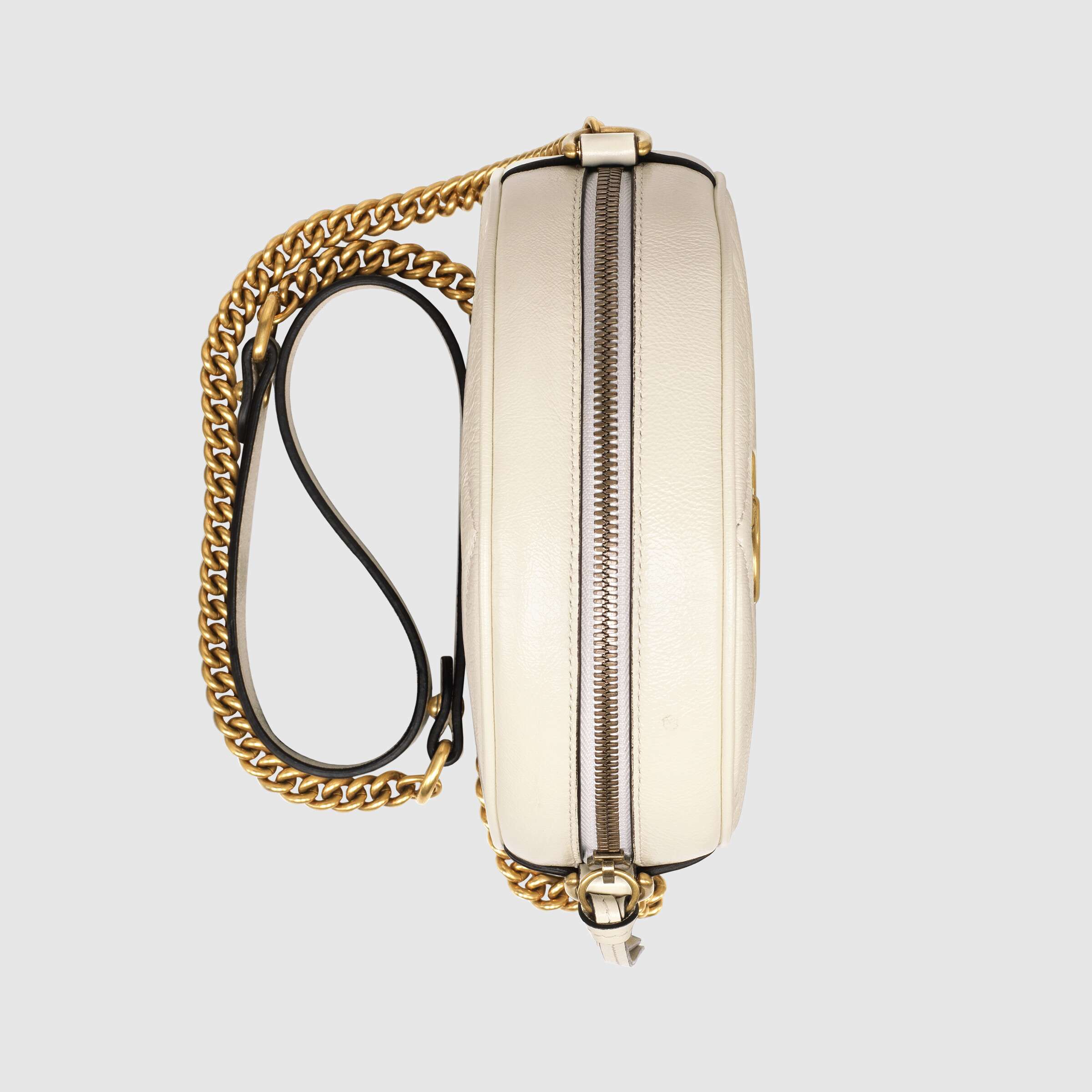 Gucci GG Marmont Mini Round Shoulder Bag White - Image 3