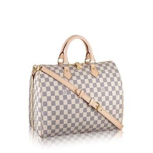 LV Speedy Bandouliere 35 Damier Azur Canvas