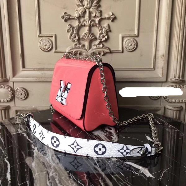 LV Twist PM Monogram Vernis Leather Rose Poudre - Image 3