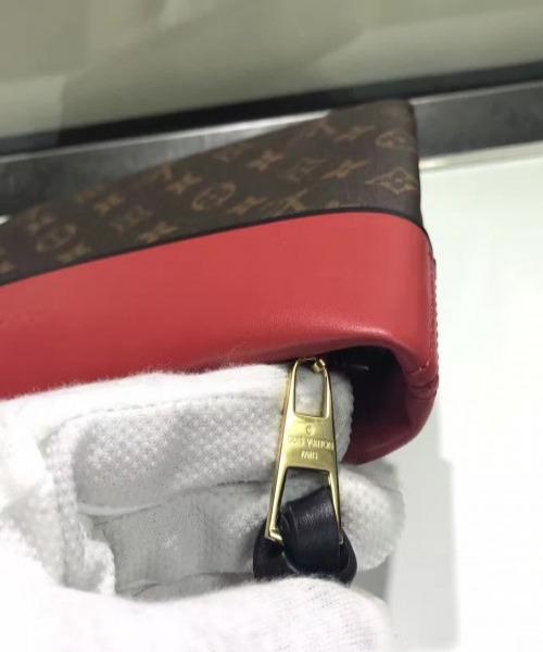 LV Pochette Tuileries Monogram Coated Canvas Red - Image 8