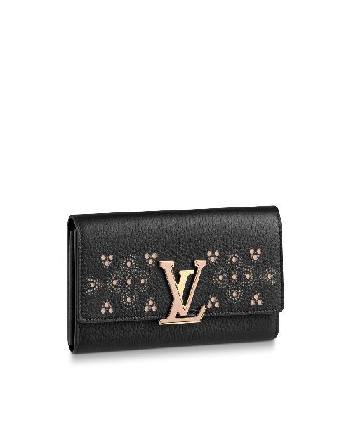 LV Compact Wallet Taurillion Leather Noir - Image 2