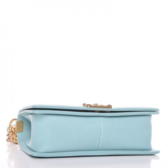 Chanel Boy Medium Handbag Sky Blue - Image 2