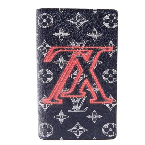 LV Brazza Wallet Monogram Upside Down Canvas Infrarouge Initials - Image 2