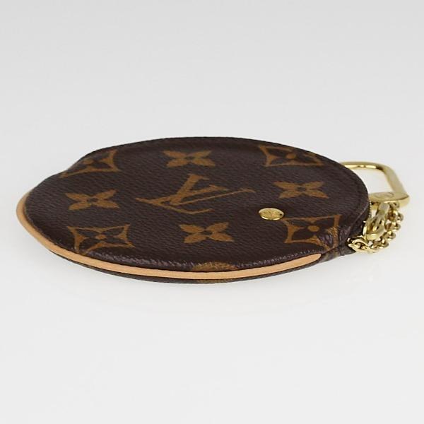 LV Round Coin Purse Monogram with Chain - Image 2