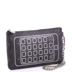 LV iPhone Pouch Monogram Eclipse Flash