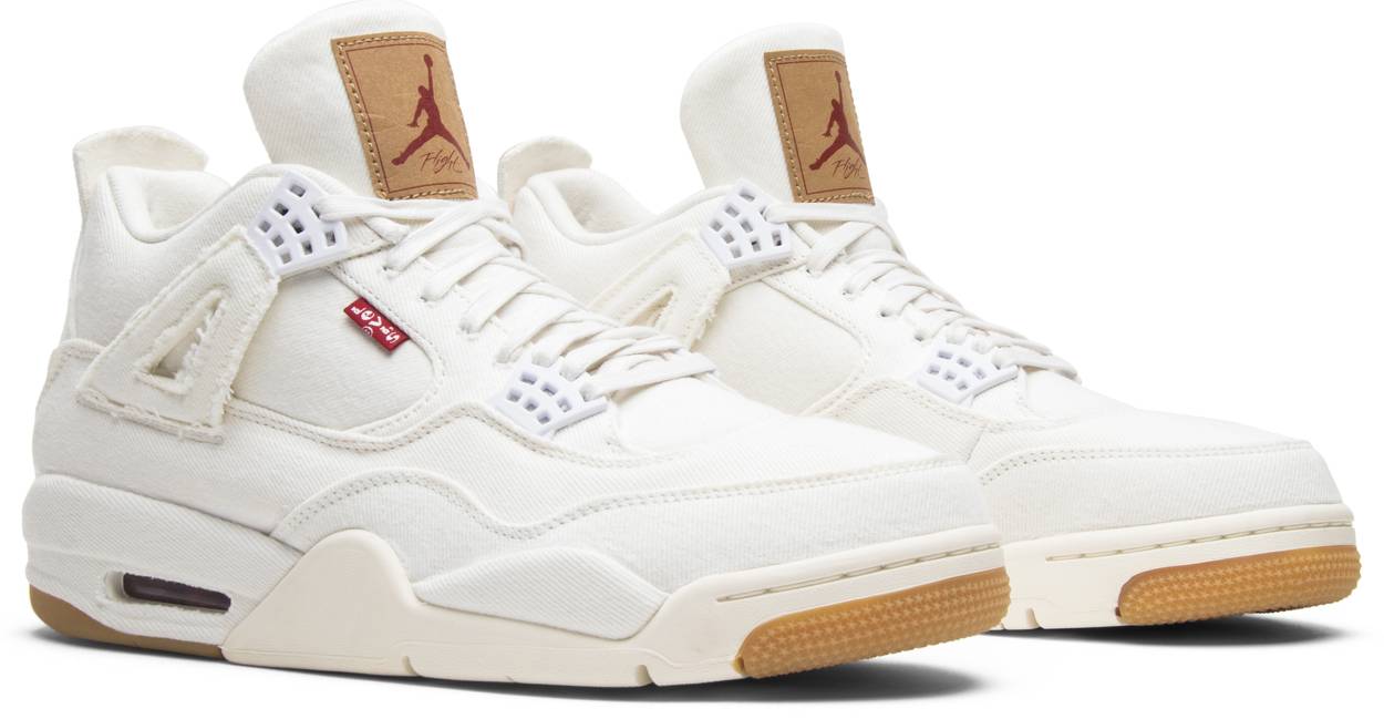 Air Jordan 4 Retro Levi's White (Levi's Tag) - Image 2