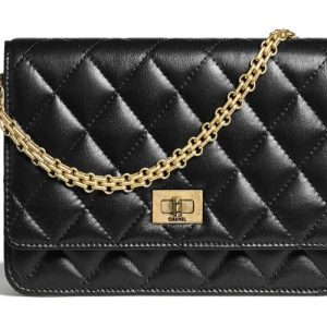 Chanel Wallet On Chain – WOC Aged Calfskin Black