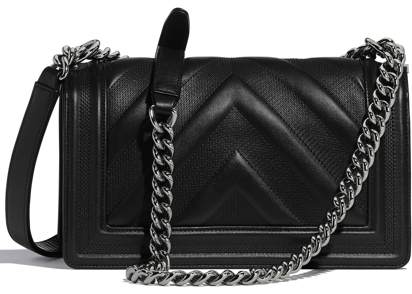 Chanel Boy Handbag Calfskin Ruthenium - Image 2