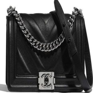 Chanel Boy Handbag Calfskin Ruthenium