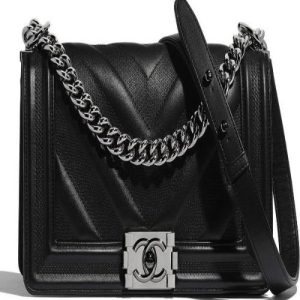 Chanel Boy Handbag Calfskin Ruthenium best quality