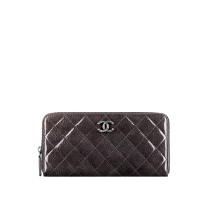 Chanel 19 Long Zipped Wallet Sky Black