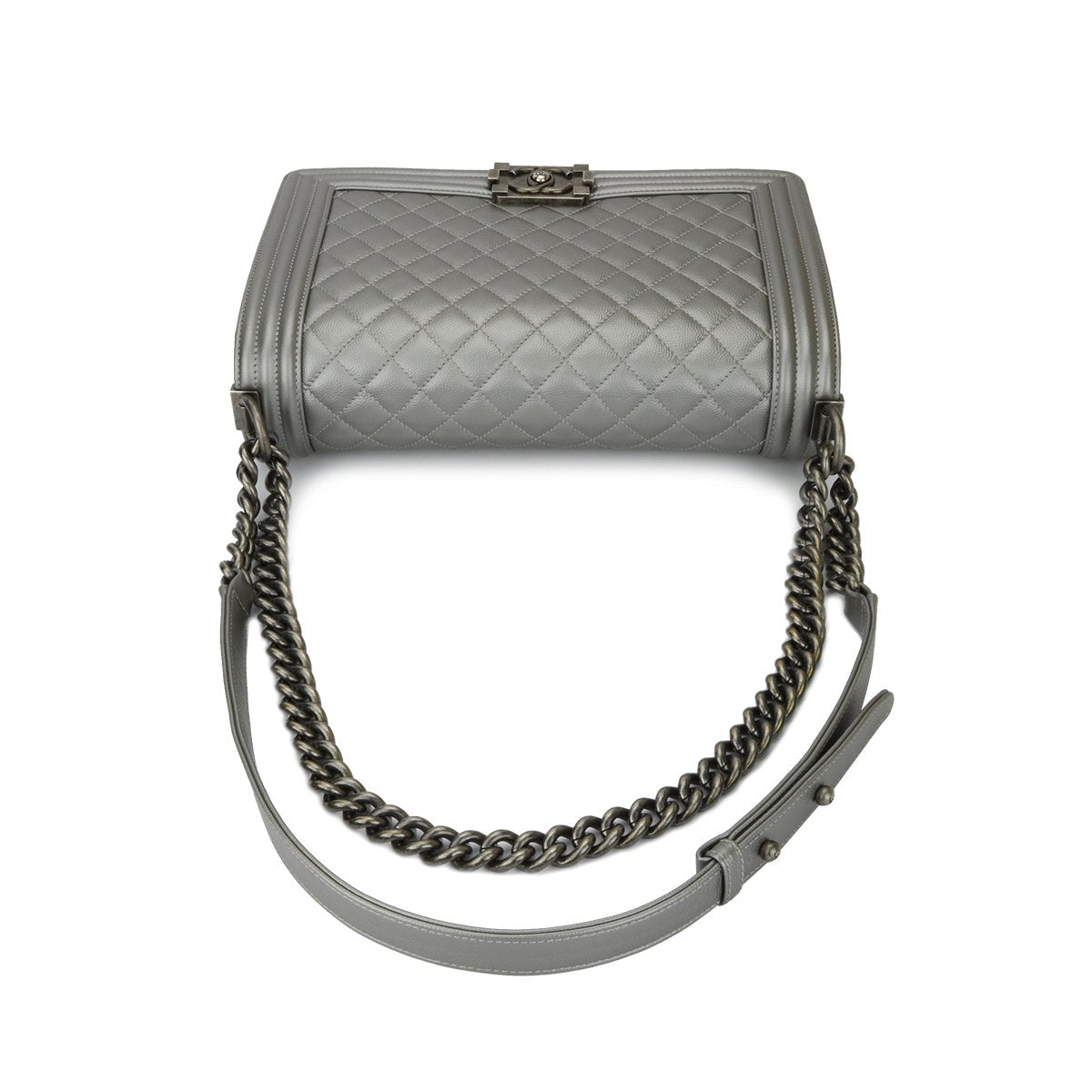 Chanel Boy Handbag Grey - Image 2