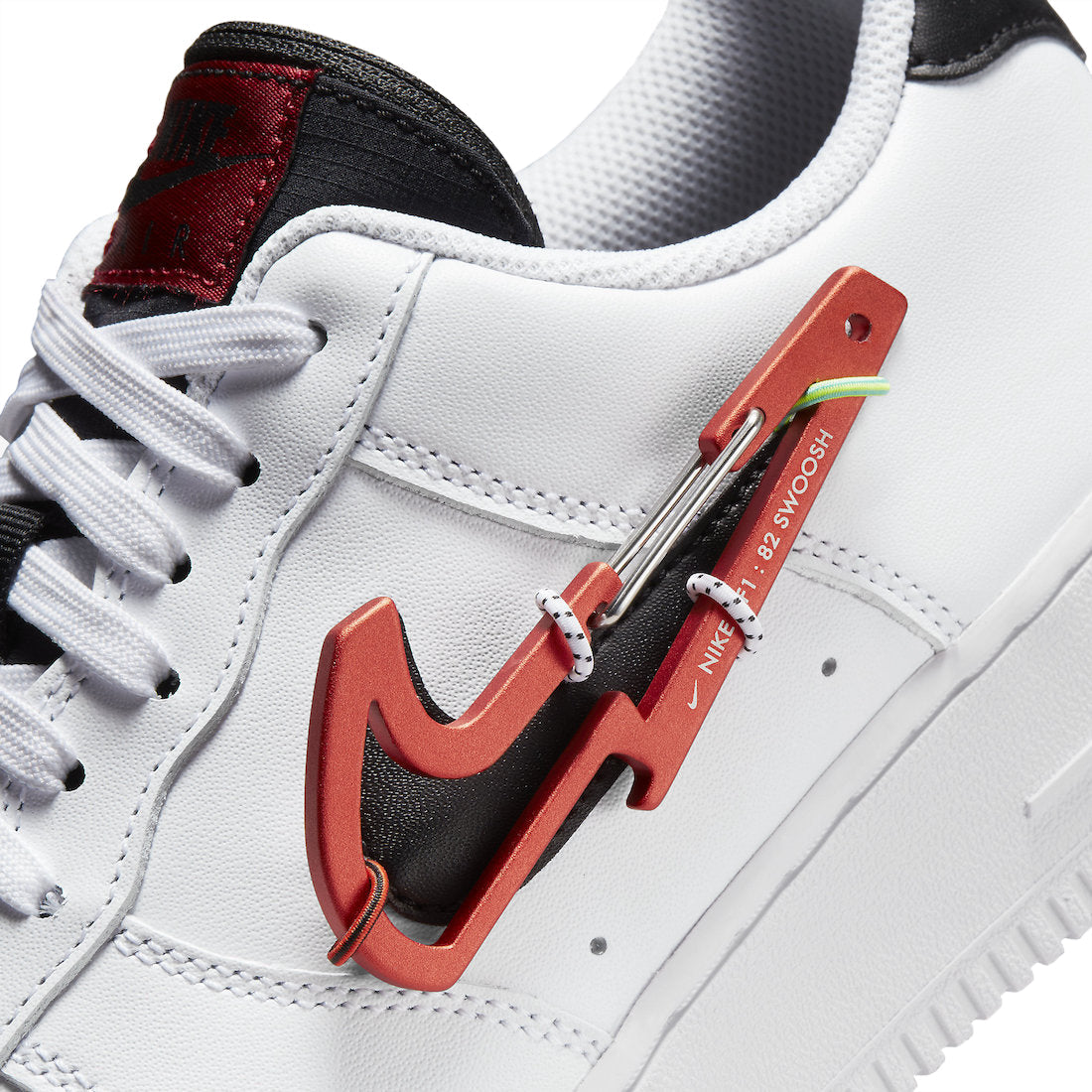 Air Force 1 Low Carabiner Swoosh “White Habanero Red” - Image 4