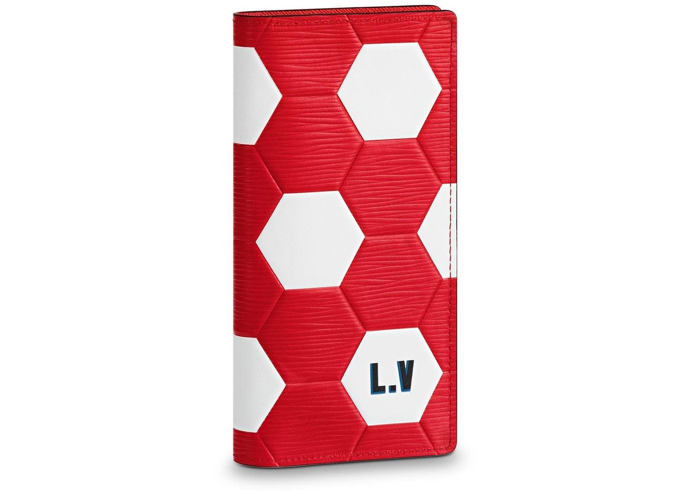 LV Brazza Wallet Epi Leather Hexagon Red - Image 4