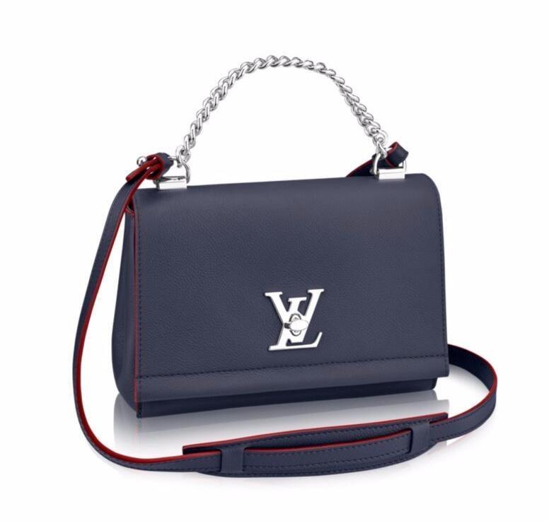 LV Lockme II BB Bag Taurillon Leather Marine Rouge - Image 4