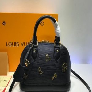 LV Alma BB Epi Leather Love Lock Edition Black