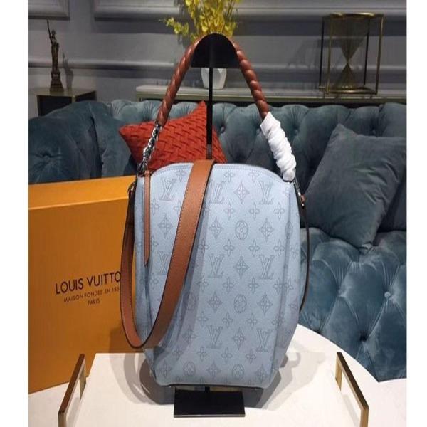 LV Girolata Handbag Mahina Bleu Horizon Pumpkin - Image 2