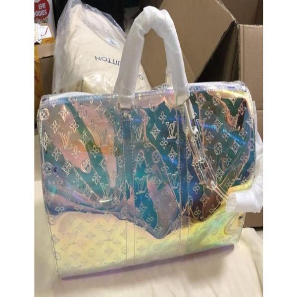 LV Keepall Bandouliere 50 Iridescent Prism - Image 4