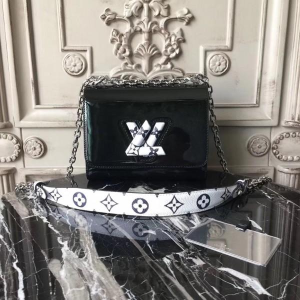 LV Twist PM Monogram Vernis Leather Noir - Image 4