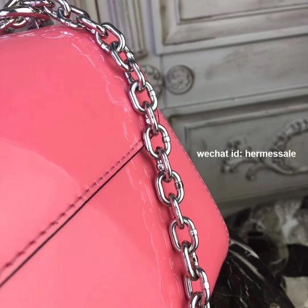 LV Twist PM Monogram Vernis Leather Rose Poudre - Image 4